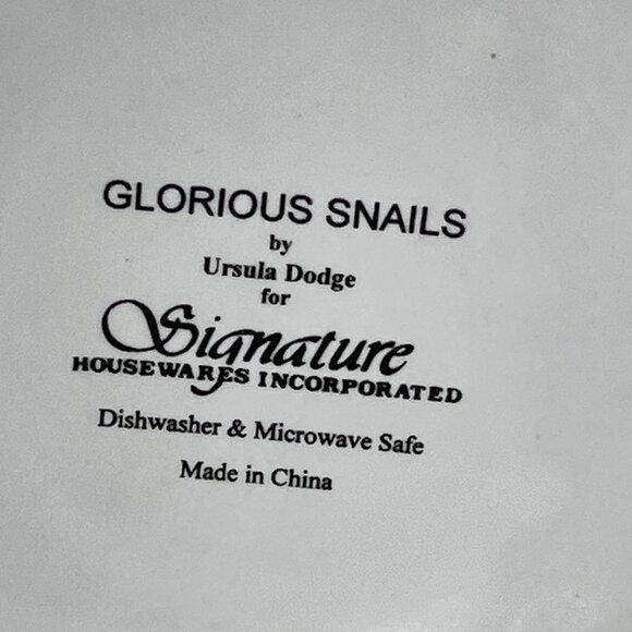 Ursula Dodge Glorious Snails Jumbo Mug 20 oz Signature Housewares Hard to Find - Picture 7 of 12
